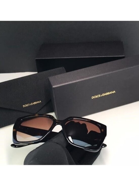 New Authentic DOLCE & GABBANA Women\'s Brown Square Sunglasses DG 4438 main image 9
